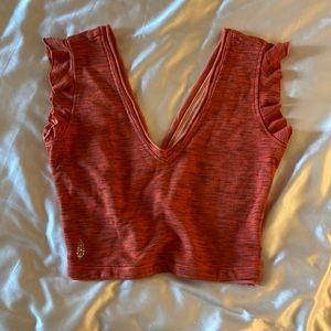 free people - orange crop top